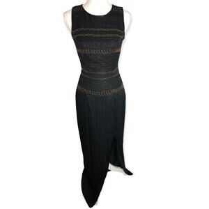 Mark & John by Sam Vintage Fully Beaded Silk Evening Gown